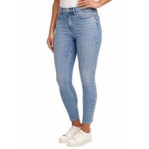 NWOT CALVIN KLEIN JEANS HIGH RISE SKINNY FIT STRETCH ANKLE JEAN ICE BLUE SIZE 6